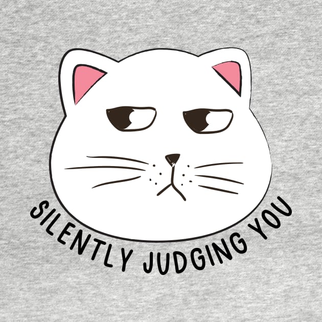 Silently judging you - cat side eye by medimidoodles